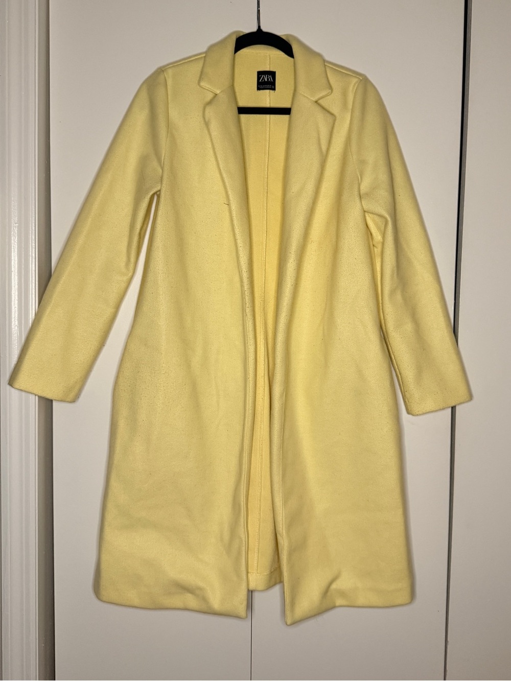 Zara Yellow Masculine Open-Front Coat